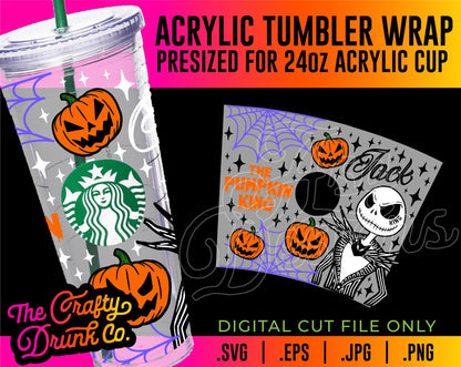 Jack Acrylic Tumbler Cup Wrap - TheCraftyDrunkCo