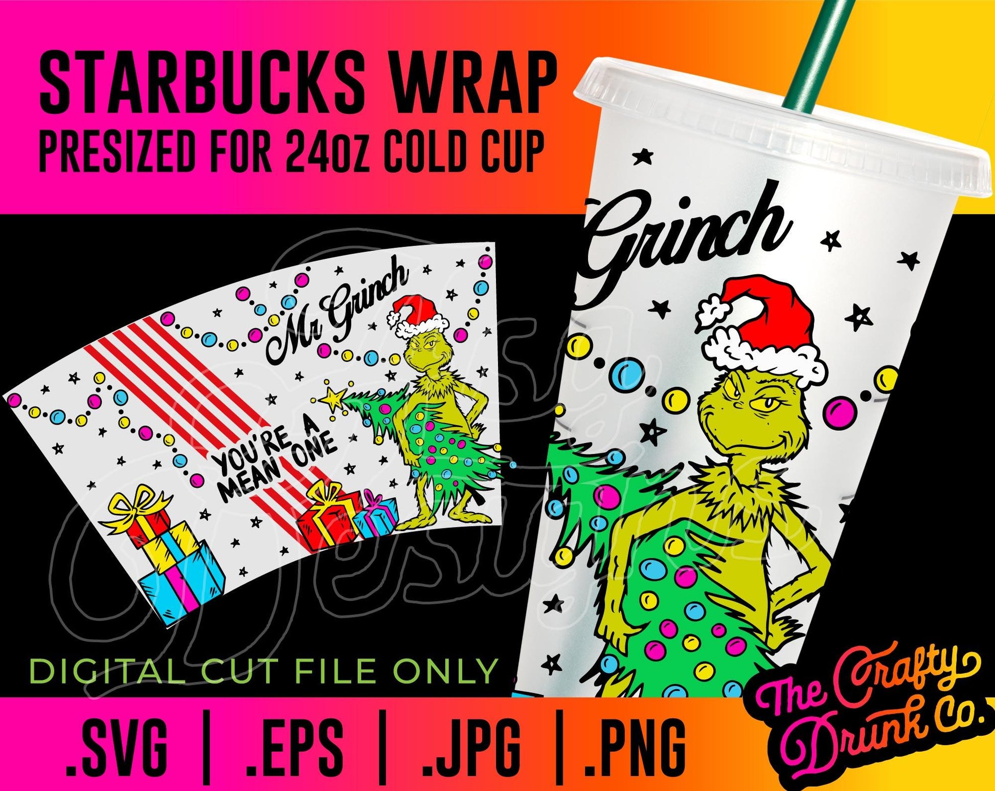 Green One Cold Cup Wrap - TheCraftyDrunkCo