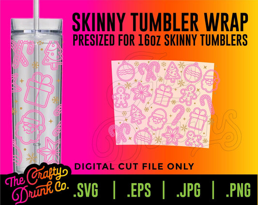Sugar Cookie Skinny 16oz Tumbler Wrap - TheCraftyDrunkCo