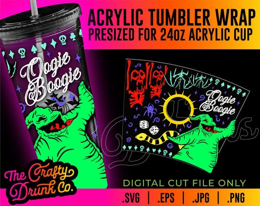 Oogie Acrylic Tumbler Cup Wrap - TheCraftyDrunkCo
