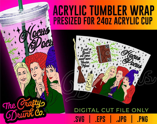 Witches Acrylic Tumbler Wrap - TheCraftyDrunkCo