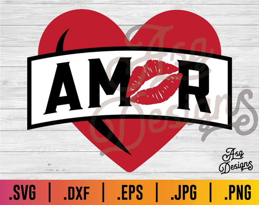 Amor Heart SVG - TheCraftyDrunkCo