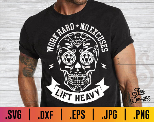 Lift Heavy Skull SVG - TheCraftyDrunkCo