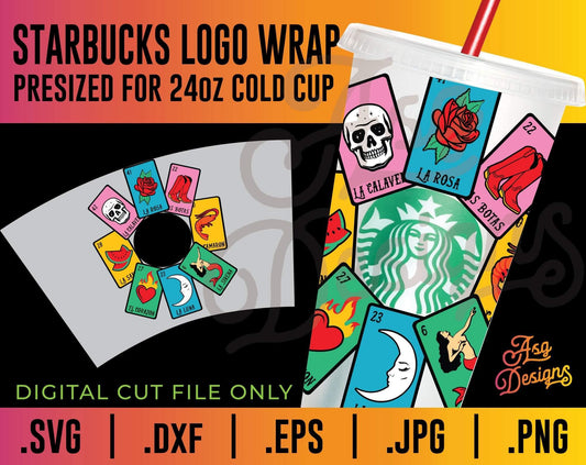 Loteria Starbucks Cup Logo Wrap SVG - TheCraftyDrunkCo