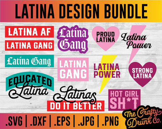 Latina Designs SVG Bundle - TheCraftyDrunkCo