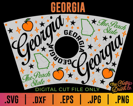 Georgia State Cup Wrap SVG - TheCraftyDrunkCo